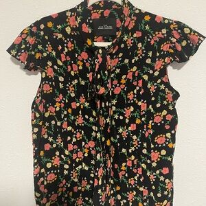 Marc Jacobs Black Floral Blouse